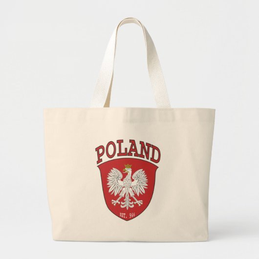 Grand Tote Bag Bouclier de la Pologne (Devant)