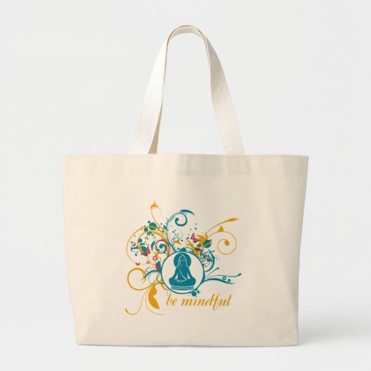 Grand Tote Bag Bouddha soit conscient (Devant)