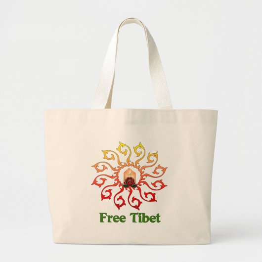 Grand Tote Bag Bougie libre du Thibet (Devant)