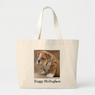 Grand Tote Bag Bouledogue de l'anglais de McDogface de chienchien
