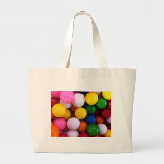 Grand Tote Bag Boules de gomme arc-en-ciel (Devant)