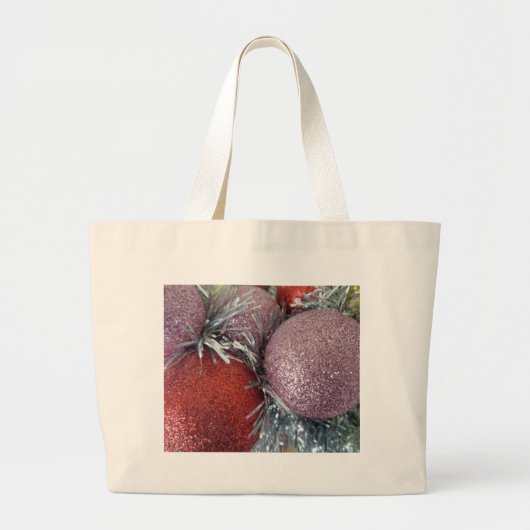 Grand Tote Bag Boules de Noël (Devant)