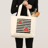 Grand Tote Bag Bouquet de fleurs (Devant (produit))