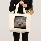 Grand Tote Bag Bourse de chiot de Shih Tzu (Devant (produit))