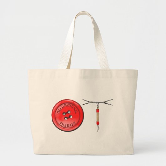 Grand Tote Bag Bouton et tirette d'OT (Devant)