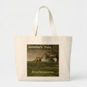Grand Tote Bag Brachiosaurus personnalisé (Devant)