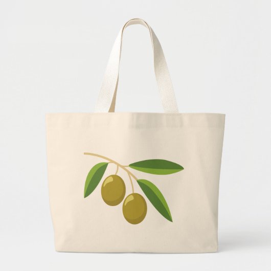 Grand Tote Bag Branche d'olive (Devant)
