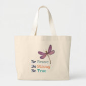 Grand Tote Bag Brave forte vraie libellule (Devant)