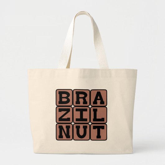 Grand Tote Bag Brésil Nut, légumineuse (Devant)