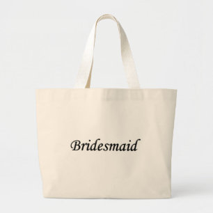 Grand Tote Bag Bridesmaid Black w Grey