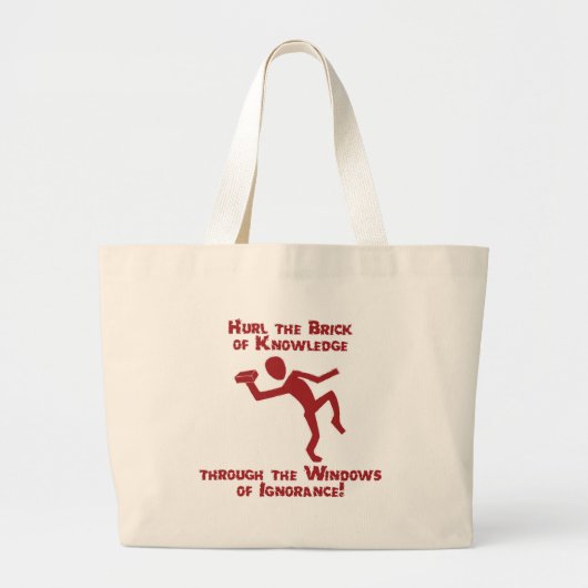 Grand Tote Bag Brique de la connaissance (Devant)