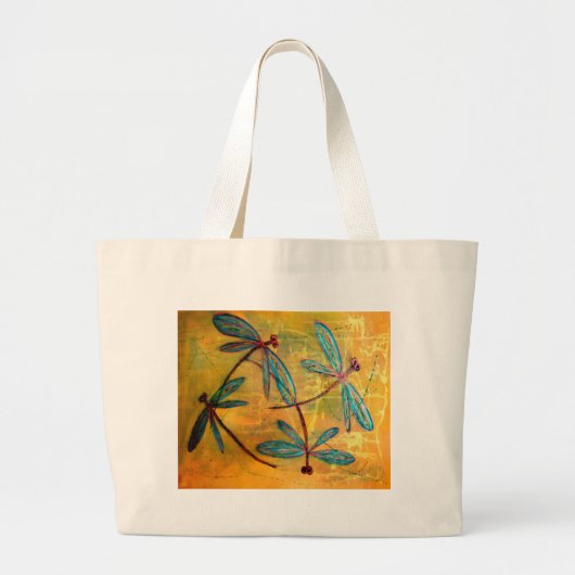 Grand Tote Bag Brouillard de libellule (Devant)
