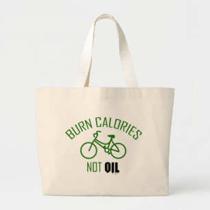 Grand Tote Bag Brûler les calories et non l'huile