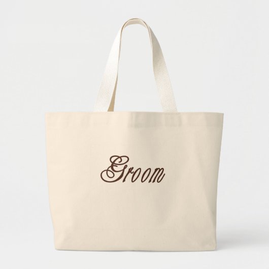 Grand Tote Bag Bruns chics de marié (Devant)