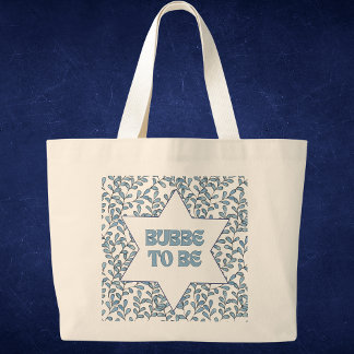 Grand Tote Bag "Bubbe to Be" Amusante Nouvelle grand-mère moderne