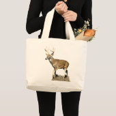 Grand Tote Bag Buck White Tailed (Devant (produit))