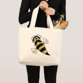 Grand Tote Bag Bumble Bee with Mustache (Devant (produit))