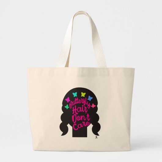 Grand Tote Bag Butterfly Cheveux Pas De Soin Amusants Coiffure te (Devant)