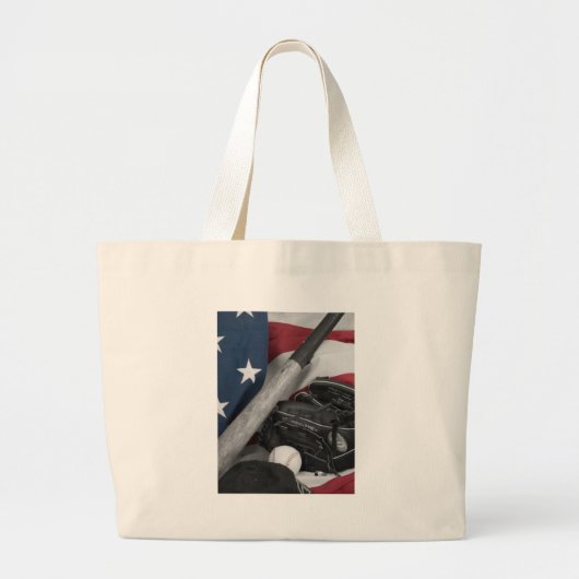 Grand Tote Bag bwredblue de basebasll (Devant)