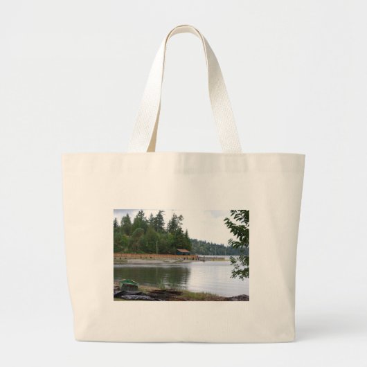 Grand Tote Bag Cabine de bord de mer (Devant)