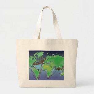 Grand Tote Bag Câbles mondiaux - Câbles sous-marins