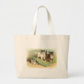 Grand Tote Bag Cache-cache de chatons (Devant)
