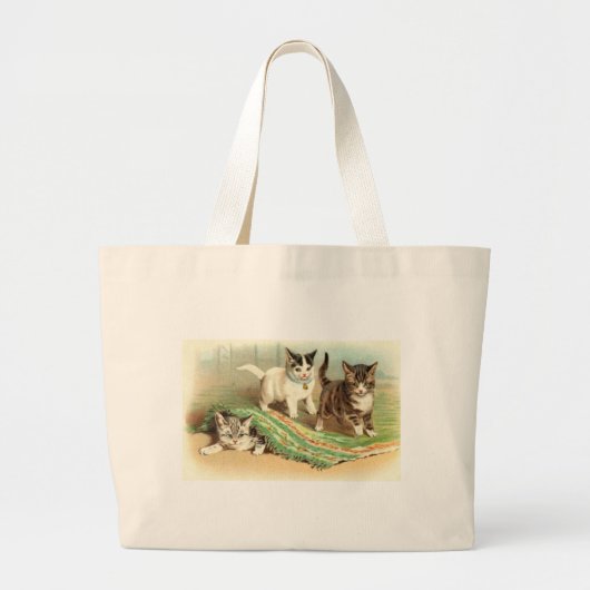 Grand Tote Bag Cache-cache de chatons (Devant)