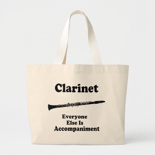 Grand Tote Bag Cadeau de clarinette (Devant)
