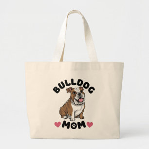 Grand Tote Bag Cadeau de maman Bulldog mignon Amour de chien chio