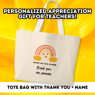Grand Tote Bag Cadeau de remerciement pour enseignant qui inspire