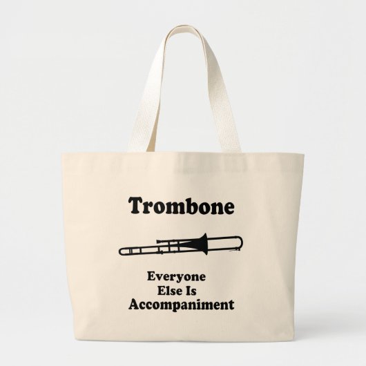 Grand Tote Bag Cadeau de trombone (Devant)