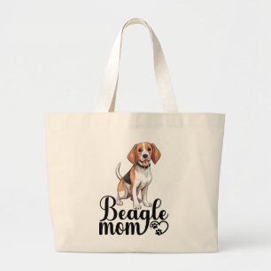 Grand Tote Bag Cadeau drôle pour maman de Beagle - Amoureux de ch