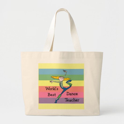Grand Tote Bag Cadeau enseignant de danse (Devant)