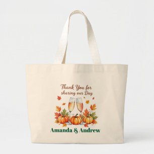Grand Tote Bag Cadeau personnalisé d'automne pour invité Célébrat