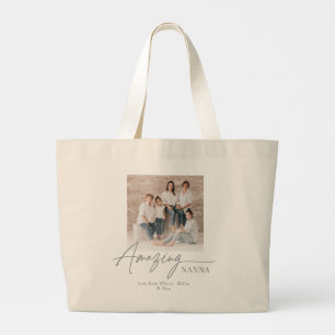 Grand Tote Bag Cadeau personnalisé photo incroyable Nanna