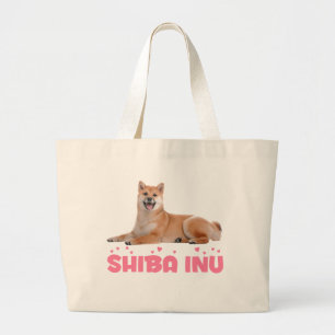Grand Tote Bag Cadeau pour amateur de chien mignon Shiba Inu