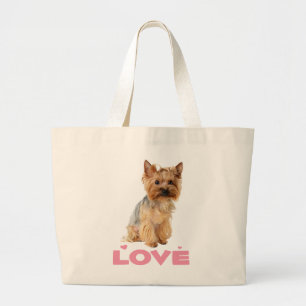 Grand Tote Bag Cadeau pour amoureux de Yorkie Chien Mignon Yorksh