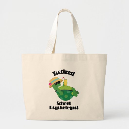 Grand Tote Bag Cadeau retiré de psychologue d'école (Devant)