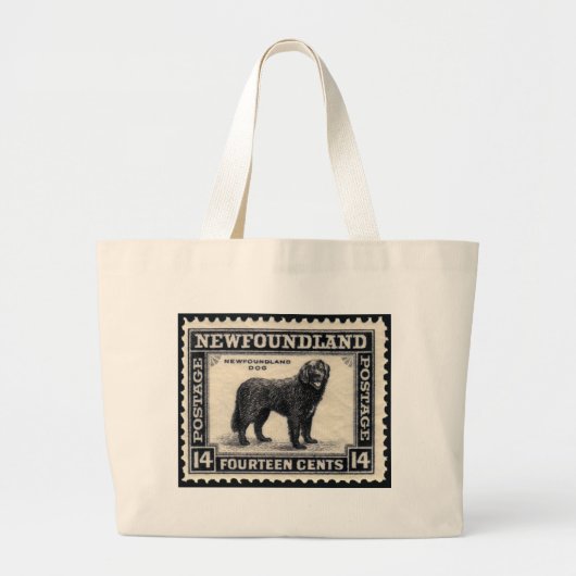 Grand Tote Bag Cadeaux de chiens de Terre-Neuve (Devant)
