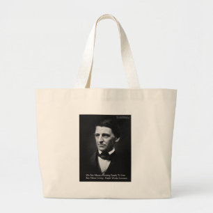 Grand Tote Bag Cadeaux de citations de sagesse de RW Emerson "Prê
