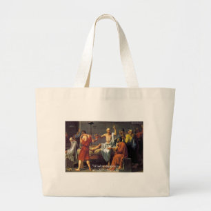Grand Tote Bag Cadeaux de citations de Socrate "Sagesse/Émerveill