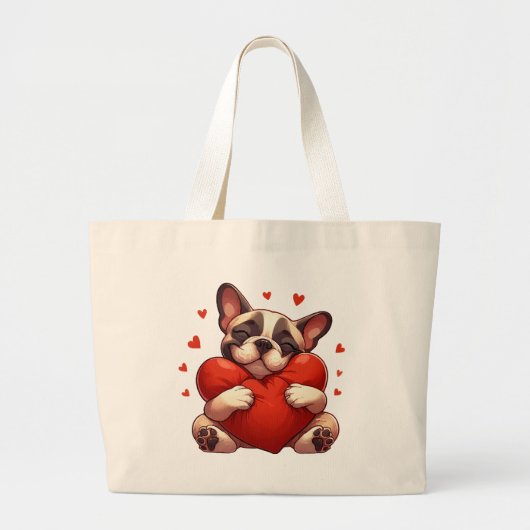 Grand Tote Bag Cadeaux de la Saint-Valentin Pitbull (Devant)