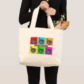 Grand Tote Bag Cadeaux de Popart de technicien de pharmacie (Devant (produit))