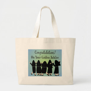 Grand Tote Bag Cadeaux d'or de jubilé de nonnes