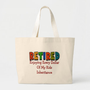 Grand Tote Bag Cadeaux drôles de retraite