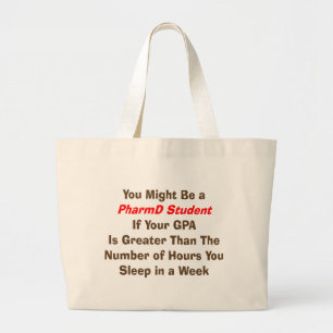 Grand Tote Bag Cadeaux drôles d'étudiant de PharmD