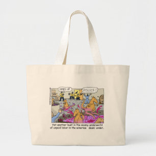 Grand Tote Bag Cadeaux drôles et T-shirts des Vignerons Kangourou