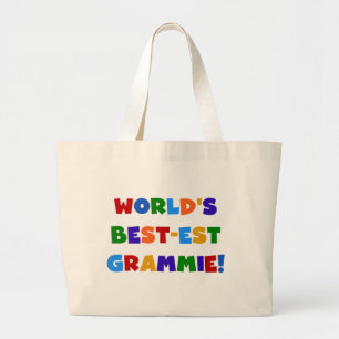 Grand Tote Bag Cadeaux du Meilleur-est Grammie du monde lumineux