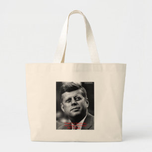 Grand Tote Bag Cadeaux et carte de citation de sagesse JFK "Pardo
