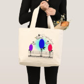 Grand Tote Bag Cadeaux respiratoires de "oiseaux d'Ambu" de (Devant (produit))